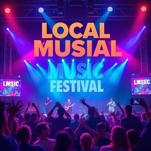 Konsertplakat for lokal musikkfestival